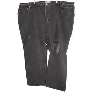 Abercrombie & Fitch Curve Love 90s Relaxed Jean High Rise Black Jeans Size 37 24